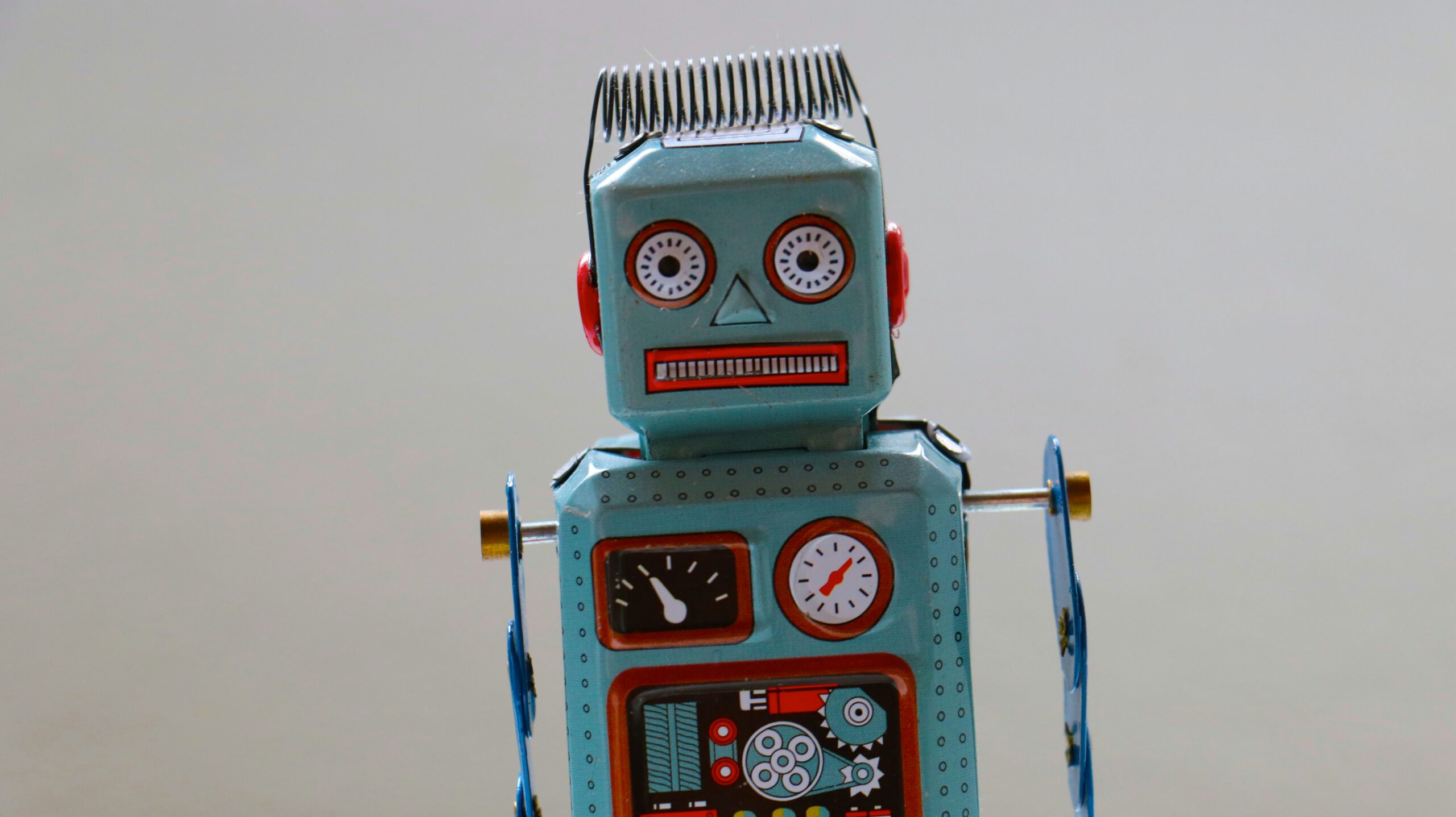 Keywords: vintage tin toy robot - A little Robot