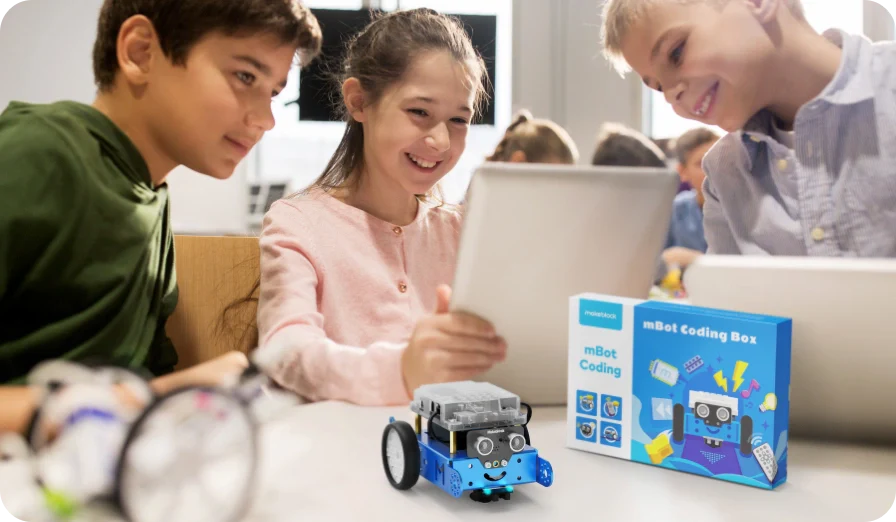 child coding educational robot - mBot: Kid's First Robot Kit for Coding and STEM Learning|Makeblock