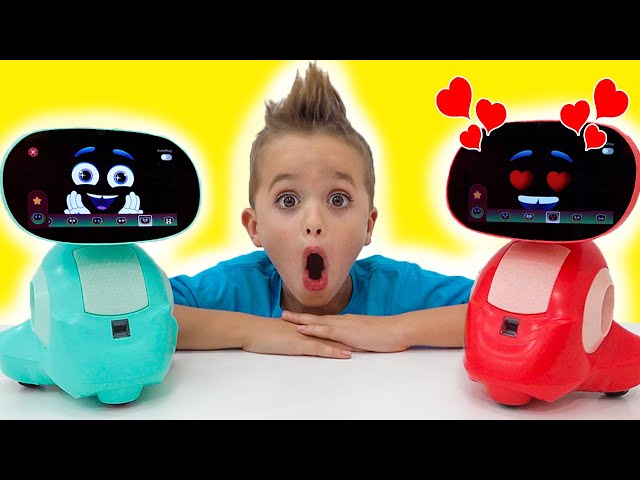 Child playing with robot toy - Vlad and Niki play with Miko - Smart Toy Robot for kids - YouTube