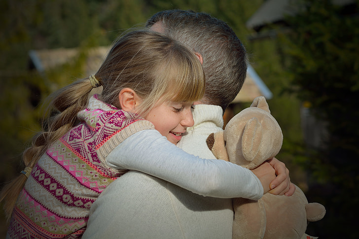 Keywords:
child hugging smart teddy bear - Royalty-Free photo: Girl hugging man and teddy bear | PickPik