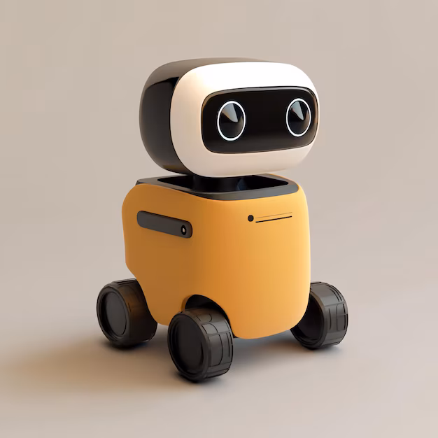 futuristic educational toys - 3d autonomous delivery robot icon futuristic logistics technology ...