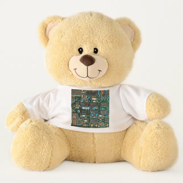 teddy bear with circuit board - Computer Electronics Printed Circuit Board Image Teddy Bear | Zazzle