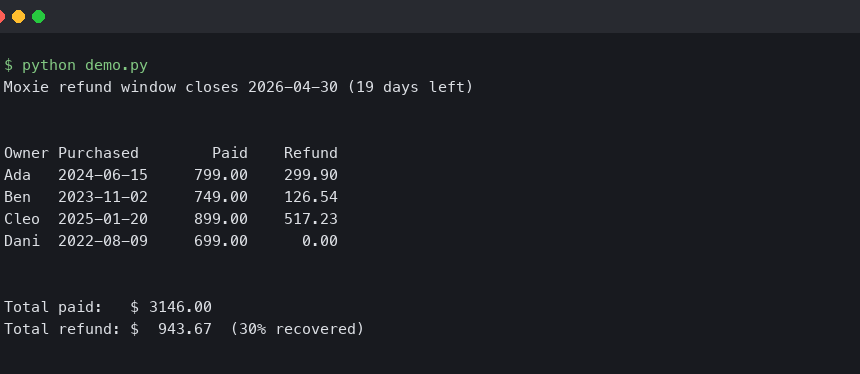 Moxie Shutdown Refund Deadline Hits April 2026 Owners Hard