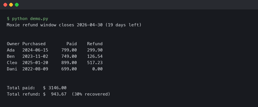 Moxie Shutdown Refund Deadline Hits April 2026 Owners Hard