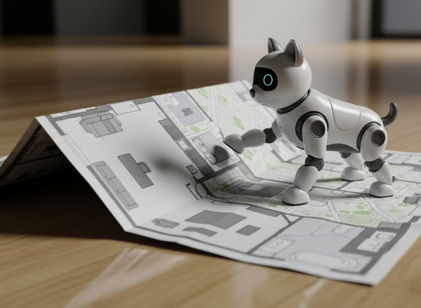 Toy robot pet SLAM loop closure: when one bad match folds the map